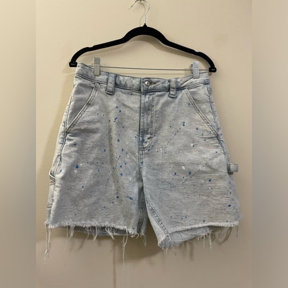 Wild Fable Women’s High Rise Utility Paint Splatter Denim Shorts‎ - 12